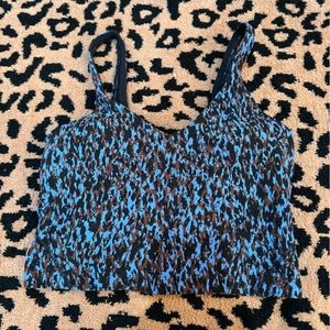 Lululemon Align Tank in Leopard Camo Blue Nile Multi - size 6